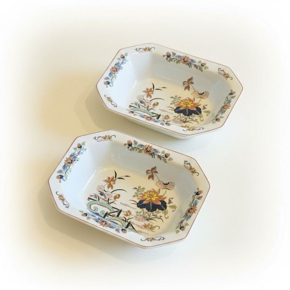 Vintage Wedgwood Lotus Georgetown Vegetable Serving Bowls-Pair-England-China